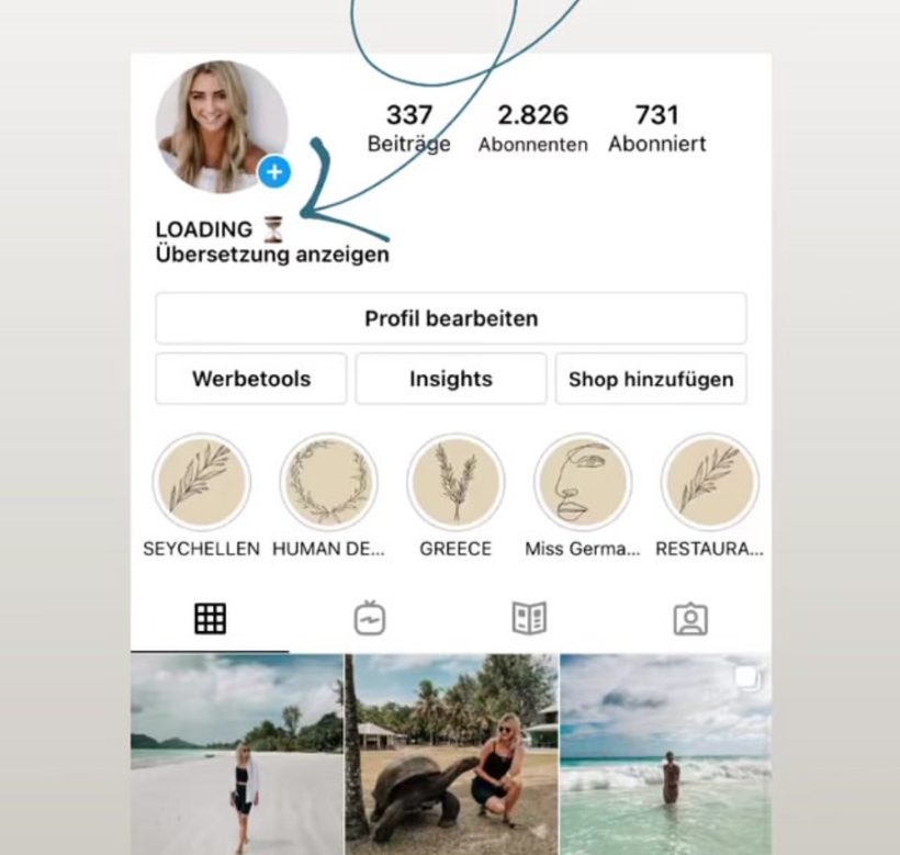 Franzis Instagram am Anfang: 2.826 Follower, Reise-Feed